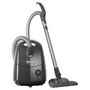 Black compact cylinder vacuum cleaner
