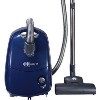 Compact blue modern vacuum cleaner